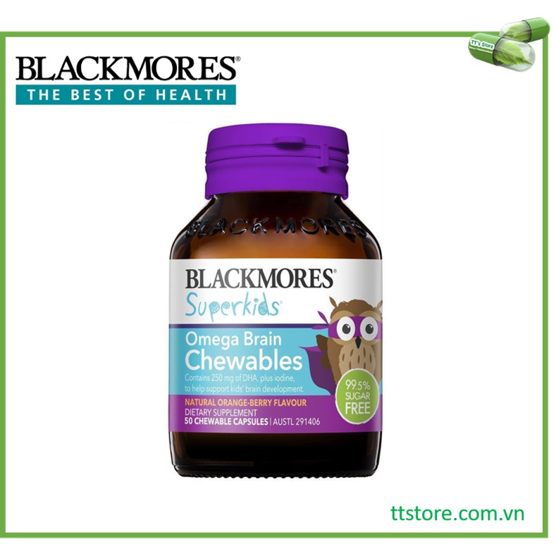 [Date 09.2021] Blackmores Superkids Omega Brain Chewables - Viên nhai bổ sung omega kid, blackmore, kids